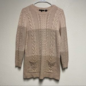 Jeanne Pierre Cable Knit sweater dress